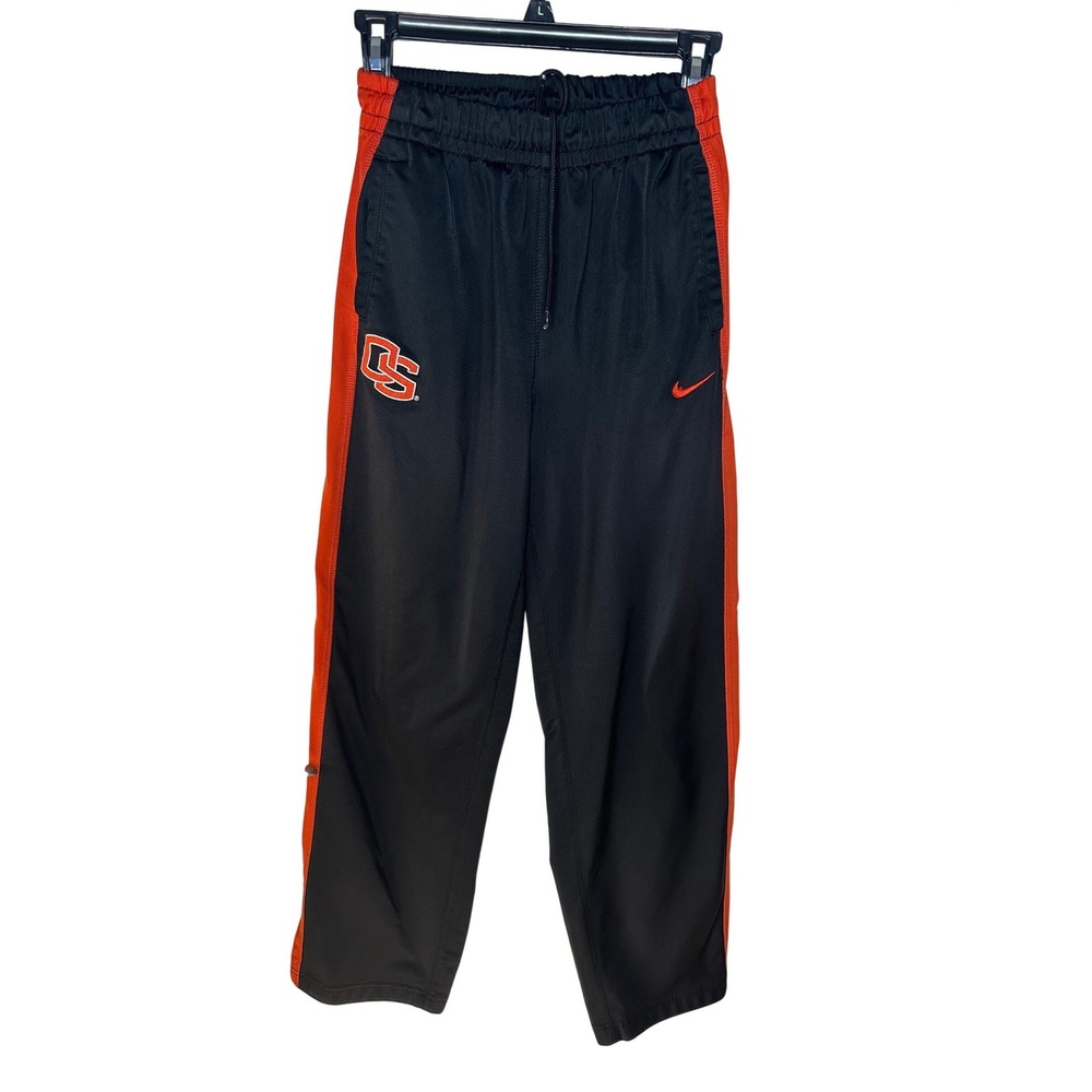 Nike Oregon State‎ Beavers Youth Large Track Pants Black Orange OS Logo 617844